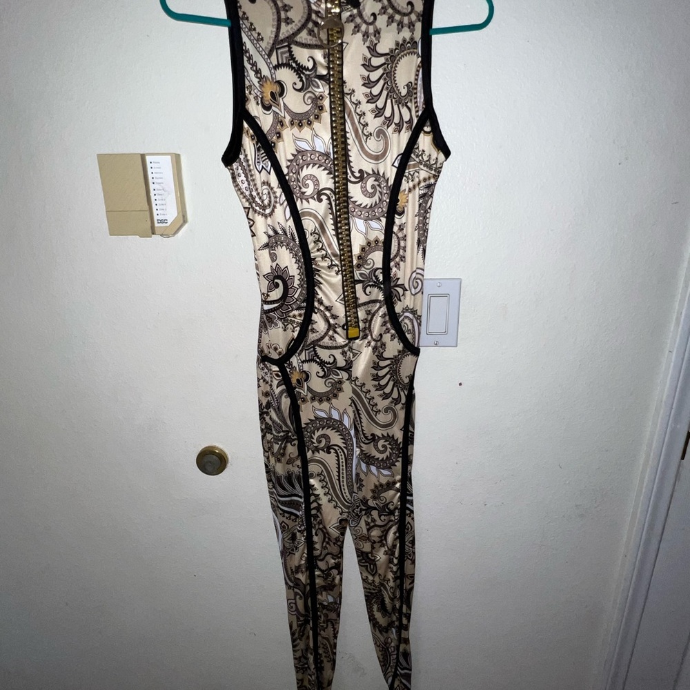 Elegant Black and Cream Jumpsuit